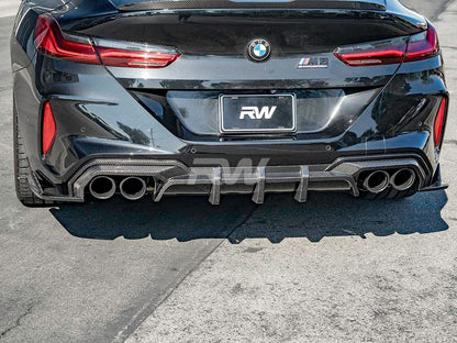 RW Carbon BMW F91 F92 F93 M8 SQ Style Carbon Fiber Diffuser-Exterior-Silicon Valley Bimmer