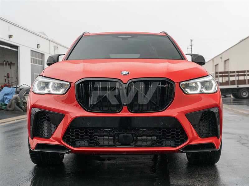 RW Carbon BMW F95 X5M Carbon Fiber Front Splitters-Exterior-Silicon Valley Bimmer