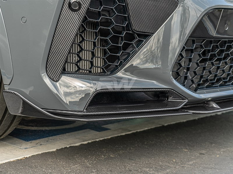 RW Carbon BMW F95 X5M Carbon Fiber Front Splitters-Exterior-Silicon Valley Bimmer