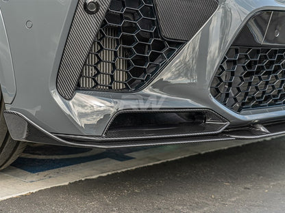 RW Carbon BMW F95 X5M Carbon Fiber Front Splitters-Exterior-Silicon Valley Bimmer