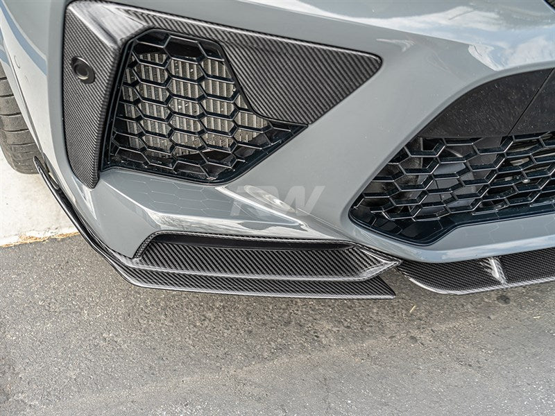 RW Carbon BMW F95 X5M Carbon Fiber Front Splitters-Exterior-Silicon Valley Bimmer