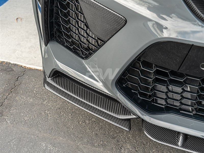 RW Carbon BMW F95 X5M Carbon Fiber Front Splitters-Exterior-Silicon Valley Bimmer