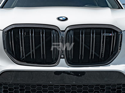 RW Carbon BMW F95 X5M Carbon Fiber Grille Surround-Exterior-Silicon Valley Bimmer