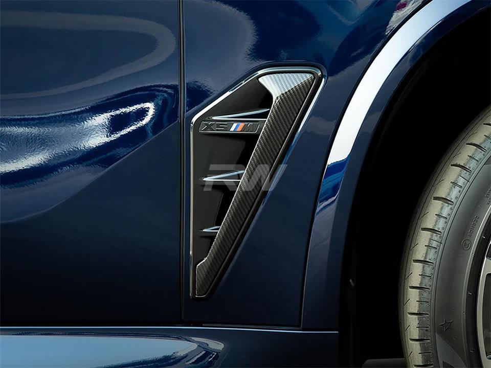 RW Carbon BMW F95 X5M Carbon Fiber Side Vent Covers-Exterior-Silicon Valley Bimmer