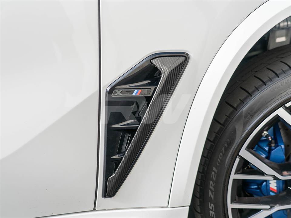 RW Carbon BMW F95 X5M Carbon Fiber Side Vent Covers-Exterior-Silicon Valley Bimmer