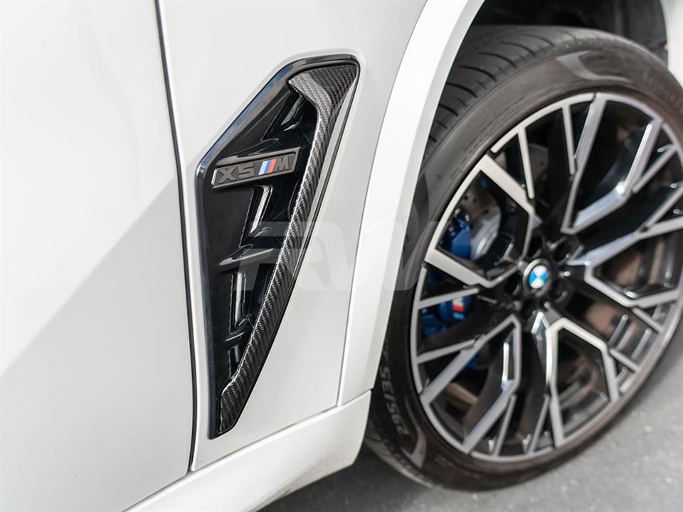 RW Carbon BMW F95 X5M Carbon Fiber Side Vent Covers-Exterior-Silicon Valley Bimmer