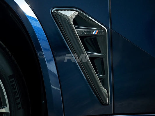 RW Carbon BMW F95 X5M Carbon Fiber Side Vent Covers-Exterior-Silicon Valley Bimmer