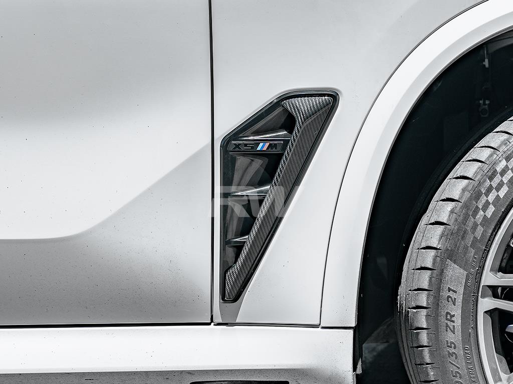 RW Carbon BMW F95 X5M Carbon Fiber Side Vent Covers-Exterior-Silicon Valley Bimmer