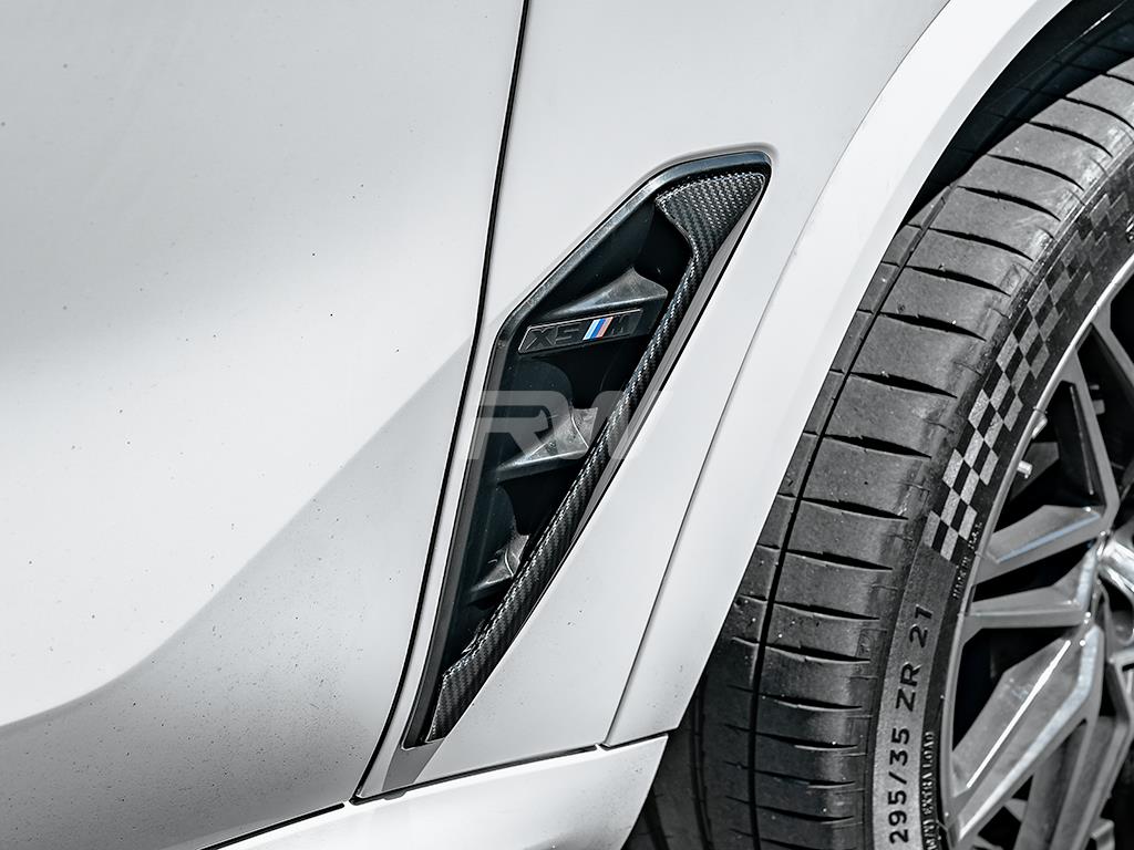 RW Carbon BMW F95 X5M Carbon Fiber Side Vent Covers-Exterior-Silicon Valley Bimmer