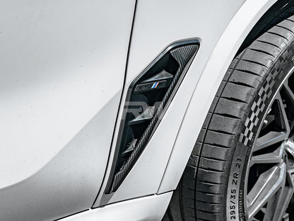 RW Carbon BMW F95 X5M Carbon Fiber Side Vent Covers-Exterior-Silicon Valley Bimmer
