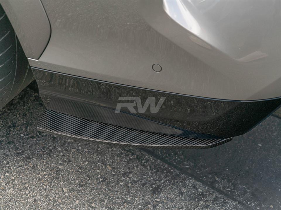 RW Carbon BMW F95 X5M F96 X6M Carbon Fiber Rear Splitters-Exterior-Silicon Valley Bimmer