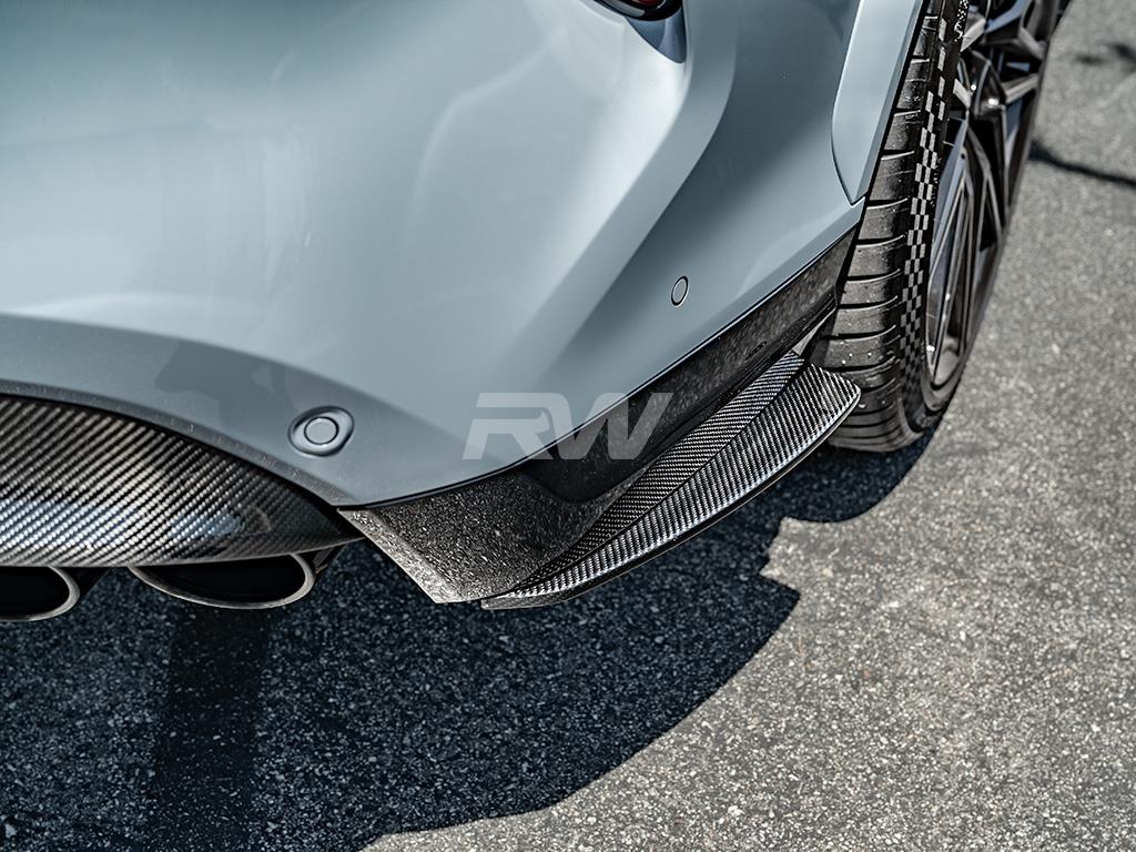RW Carbon BMW F95 X5M F96 X6M Carbon Fiber Rear Splitters-Exterior-Silicon Valley Bimmer