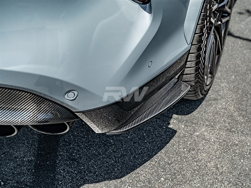 RW Carbon BMW F95 X5M F96 X6M Carbon Fiber Rear Splitters-Exterior-Silicon Valley Bimmer
