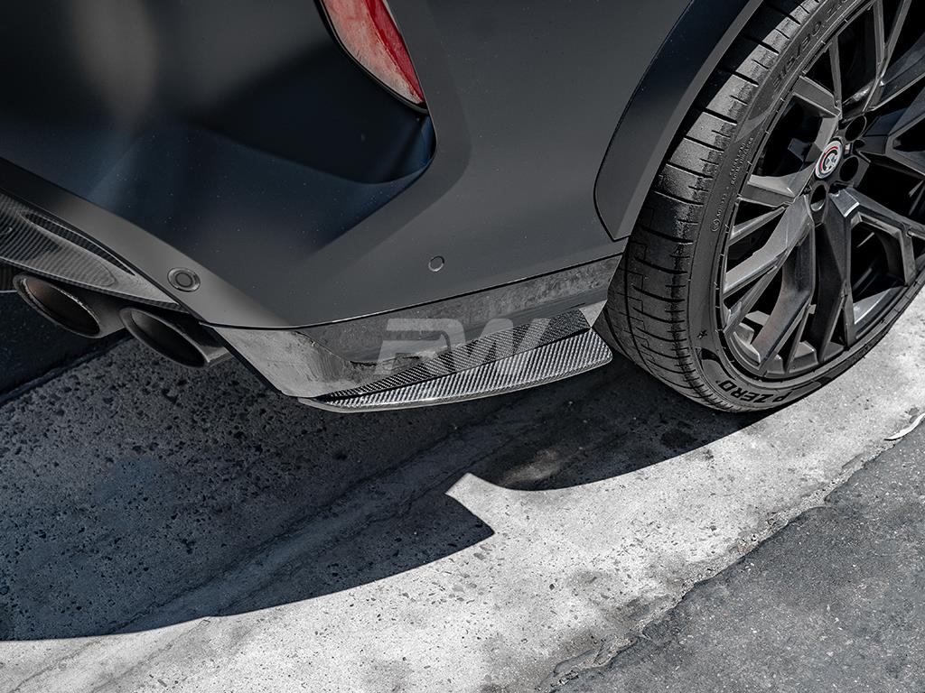 RW Carbon BMW F95 X5M F96 X6M Carbon Fiber Rear Splitters-Exterior-Silicon Valley Bimmer