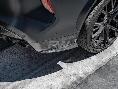 RW Carbon BMW F95 X5M F96 X6M Carbon Fiber Rear Splitters-Exterior-Silicon Valley Bimmer