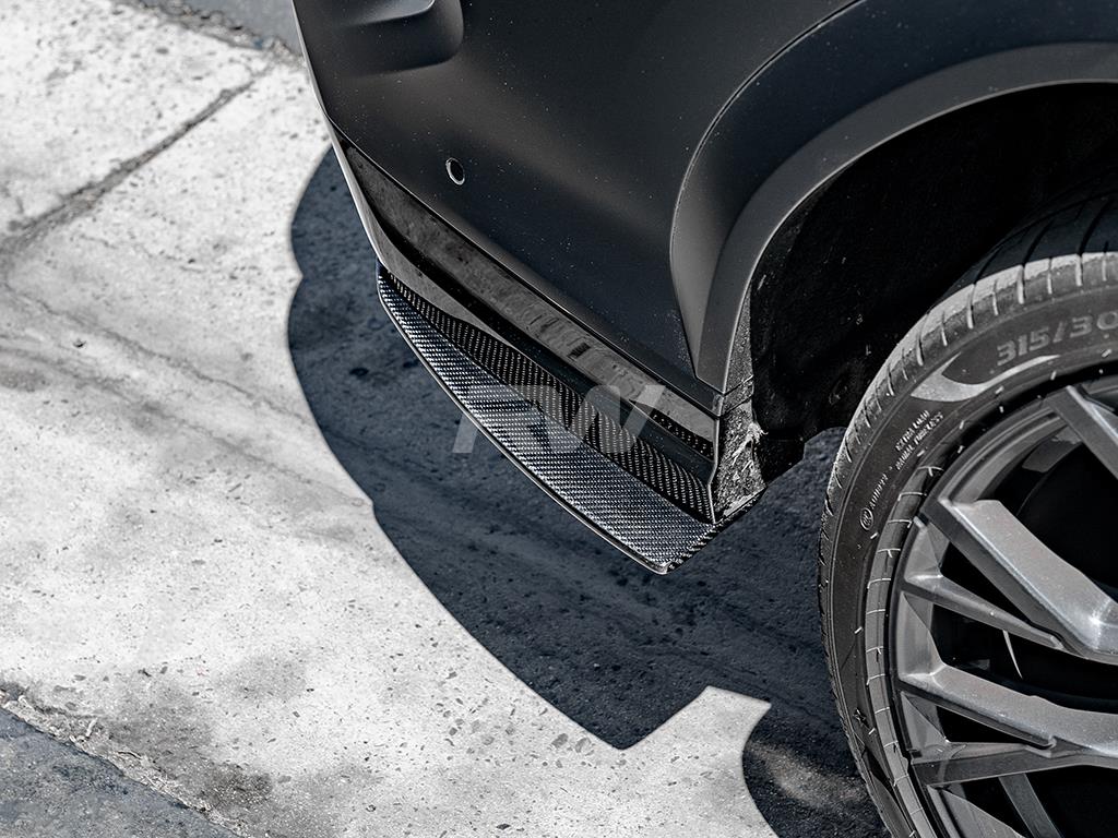 RW Carbon BMW F95 X5M F96 X6M Carbon Fiber Rear Splitters-Exterior-Silicon Valley Bimmer