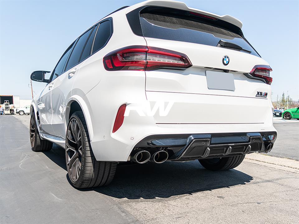 RW Carbon BMW F95 X5M F96 X6M DTM Carbon Fiber Diffuser-Exterior-Silicon Valley Bimmer