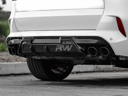 RW Carbon BMW F95 X5M F96 X6M DTM Carbon Fiber Diffuser-Exterior-Silicon Valley Bimmer