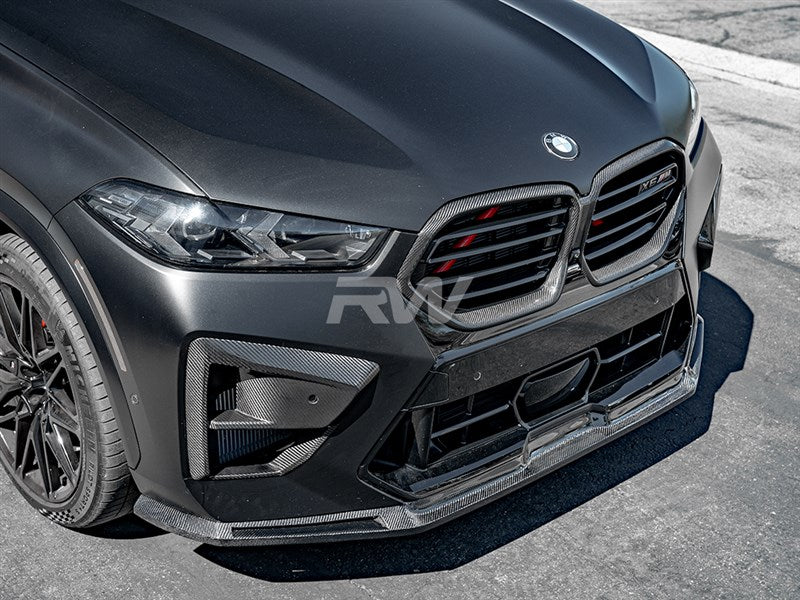RW Carbon BMW F95 X5M F96 X6M LCI CF Front Trim Covers-Exterior-Silicon Valley Bimmer