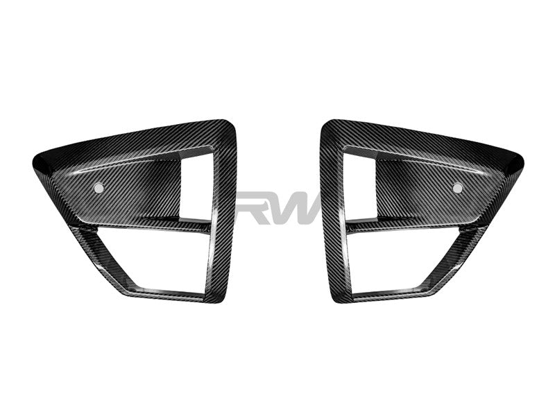 RW Carbon BMW F95 X5M F96 X6M LCI CF Front Trim Covers-Exterior-Silicon Valley Bimmer