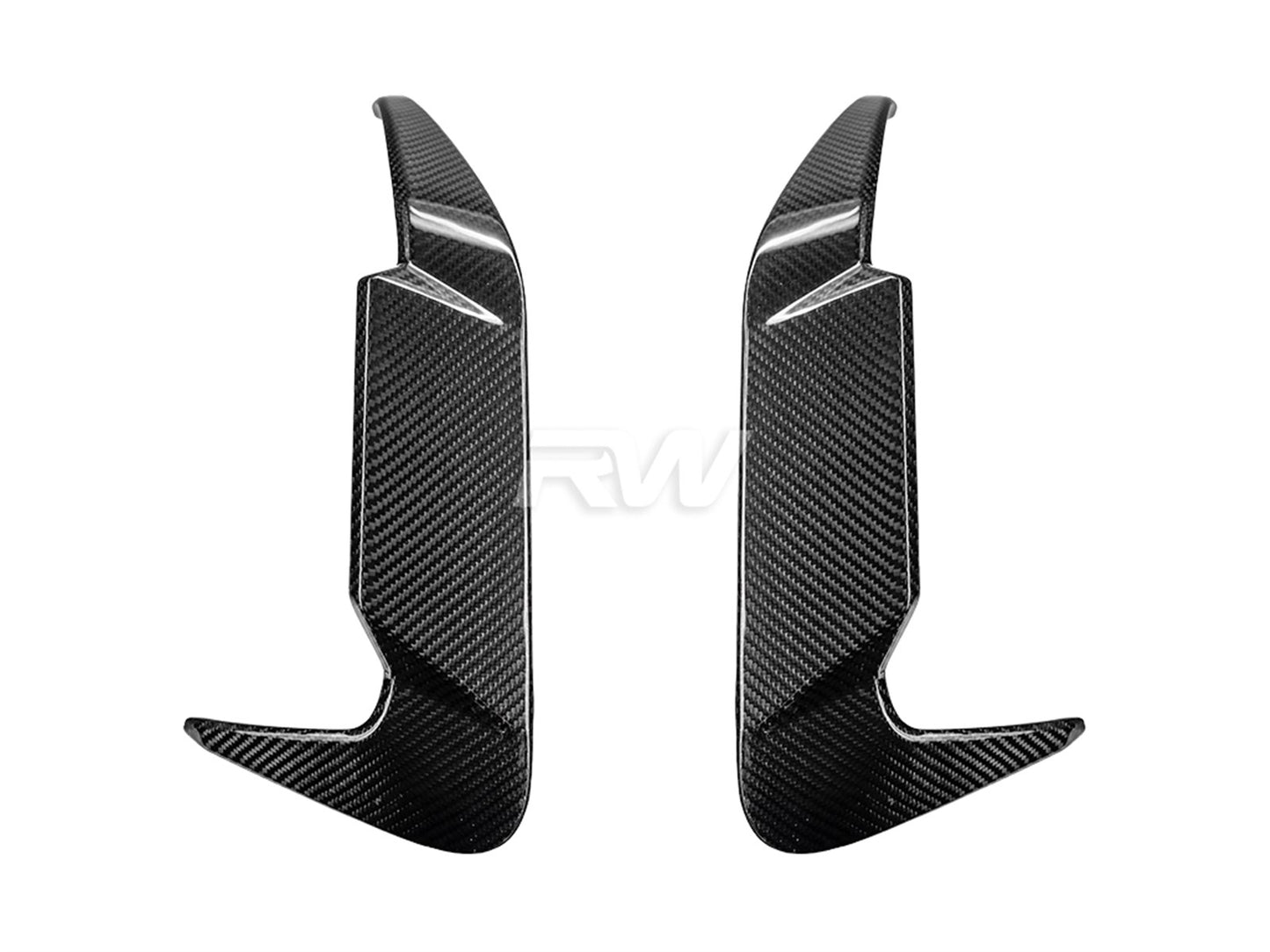 RW Carbon BMW F95 X5M LCI Carbon Fiber Rear Bumper Trims-Exterior-Silicon Valley Bimmer