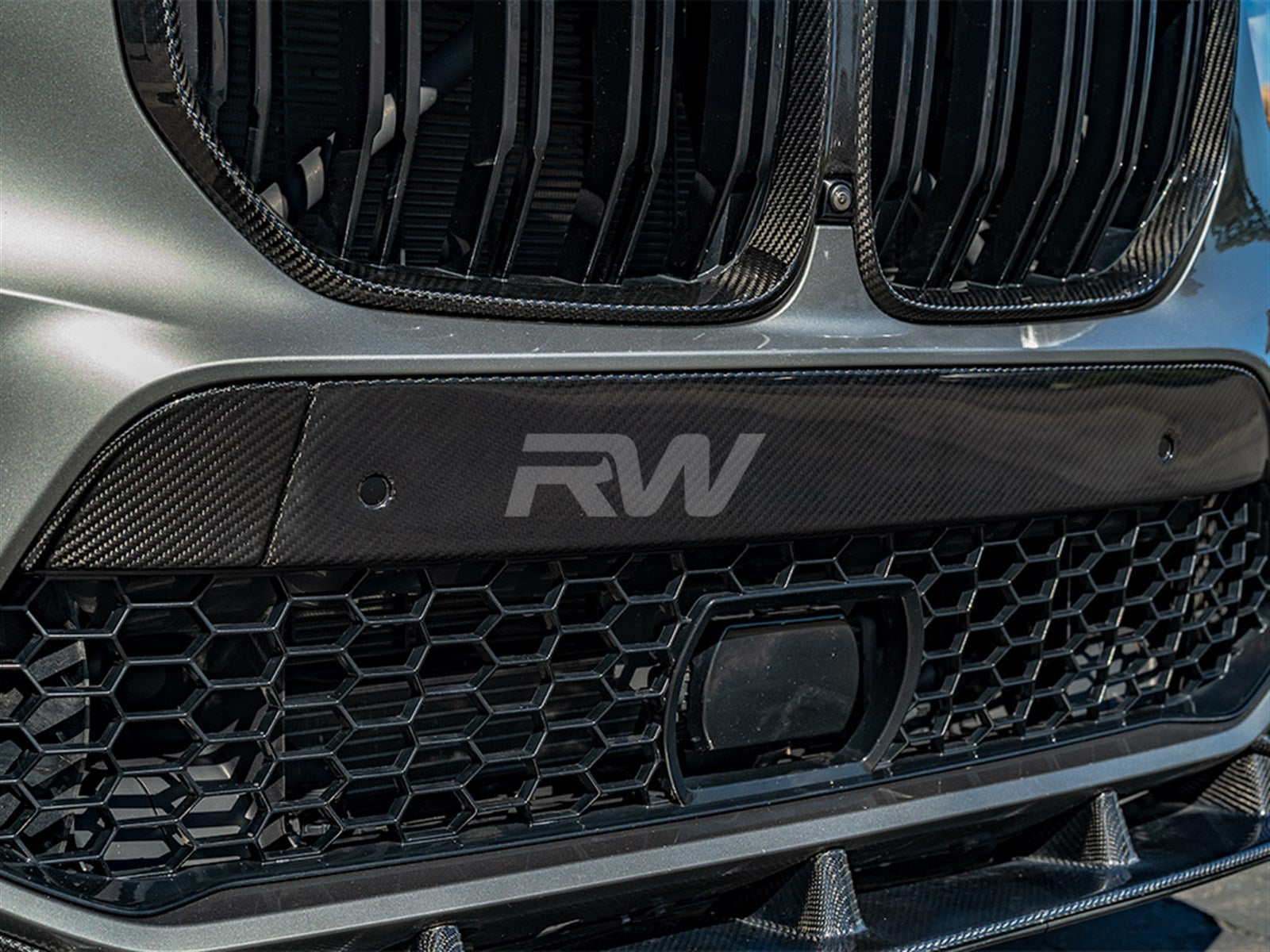 RW Carbon BMW F95 X5M Pre LCI CF Front Bumper Trim-Exterior-Silicon Valley Bimmer