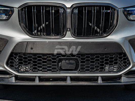 RW Carbon BMW F95 X5M Pre LCI CF Front Bumper Trim-Exterior-Silicon Valley Bimmer