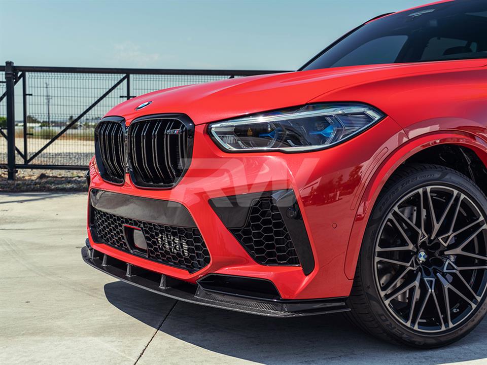 RW Carbon BMW F95 X5M RWS Carbon Fiber Front Lip Spoiler-Exterior-Silicon Valley Bimmer