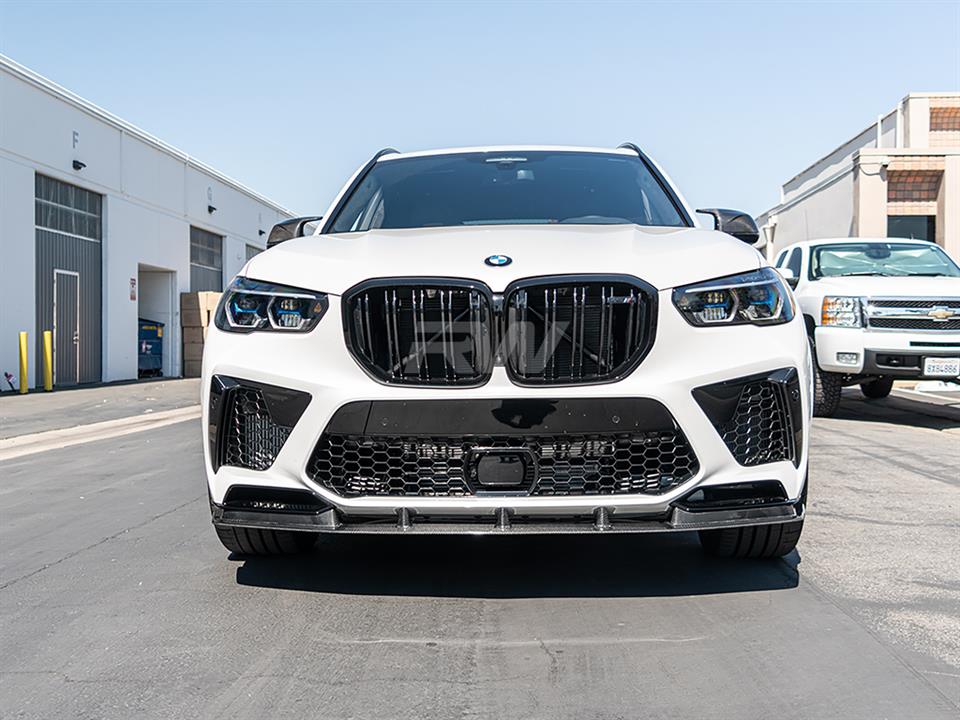 RW Carbon BMW F95 X5M RWS Carbon Fiber Front Lip Spoiler-Exterior-Silicon Valley Bimmer