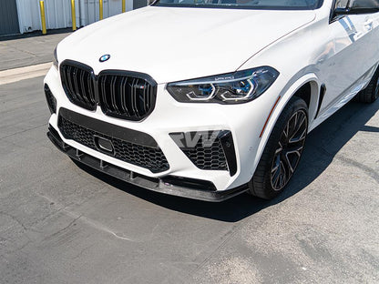 RW Carbon BMW F95 X5M RWS Carbon Fiber Front Lip Spoiler-Exterior-Silicon Valley Bimmer