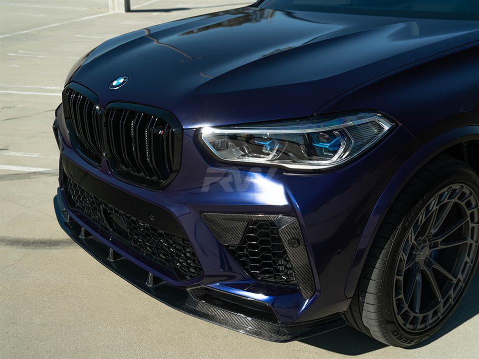 RW Carbon BMW F95 X5M RWS Carbon Fiber Front Lip Spoiler-Exterior-Silicon Valley Bimmer