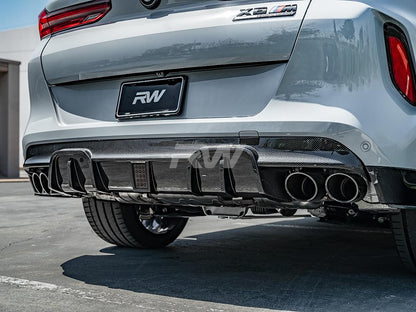 RW Carbon BMW F95 X5M/F96 X6M Man Style CF Diffuser-Exterior-Silicon Valley Bimmer