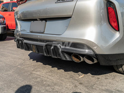 RW Carbon BMW F95 X5M/F96 X6M Man Style CF Diffuser-Exterior-Silicon Valley Bimmer