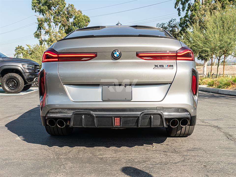 RW Carbon BMW F95 X5M/F96 X6M Man Style CF Diffuser-Exterior-Silicon Valley Bimmer