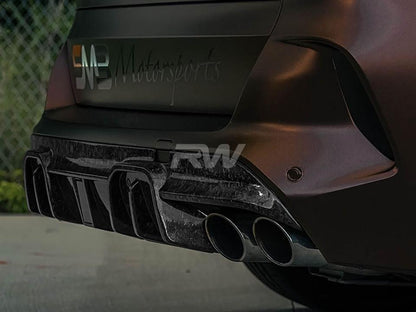 RW Carbon BMW F95 X5M/F96 X6M Man Style CF Diffuser-Exterior-Silicon Valley Bimmer