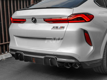 RW Carbon BMW F95 X5M/F96 X6M Man Style CF Diffuser-Exterior-Silicon Valley Bimmer