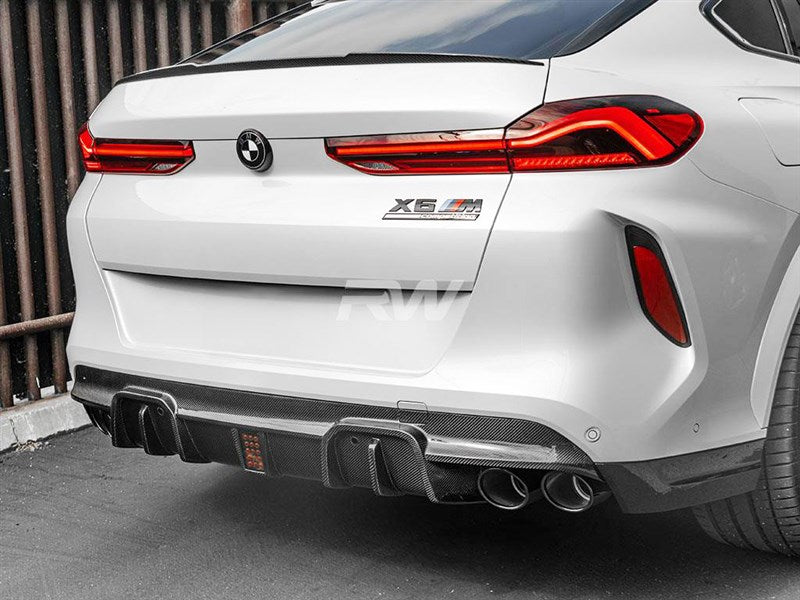 RW Carbon BMW F95 X5M/F96 X6M Man Style CF Diffuser-Exterior-Silicon Valley Bimmer