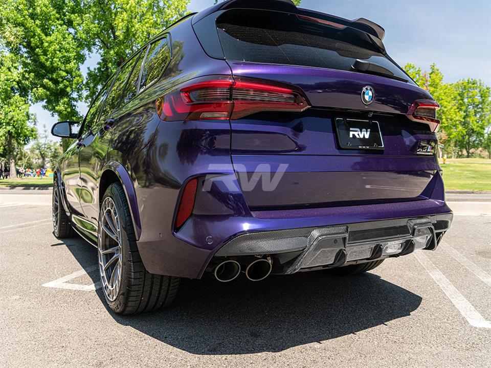 RW Carbon BMW F95 X5M/F96 X6M RWS Carbon Fiber Diffuser-Exterior-Silicon Valley Bimmer