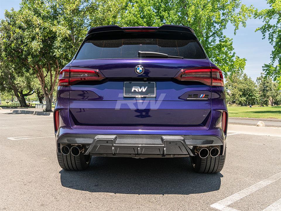 RW Carbon BMW F95 X5M/F96 X6M RWS Carbon Fiber Diffuser-Exterior-Silicon Valley Bimmer