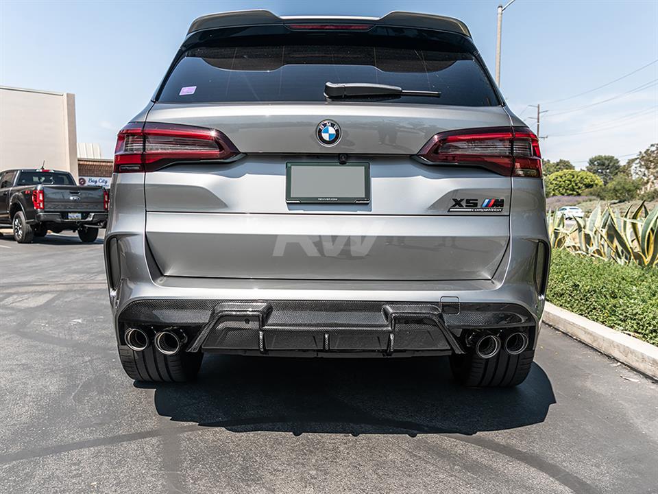 RW Carbon BMW F95 X5M/F96 X6M RWS Carbon Fiber Diffuser-Exterior-Silicon Valley Bimmer