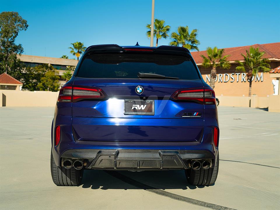 RW Carbon BMW F95 X5M/F96 X6M RWS Carbon Fiber Diffuser-Exterior-Silicon Valley Bimmer