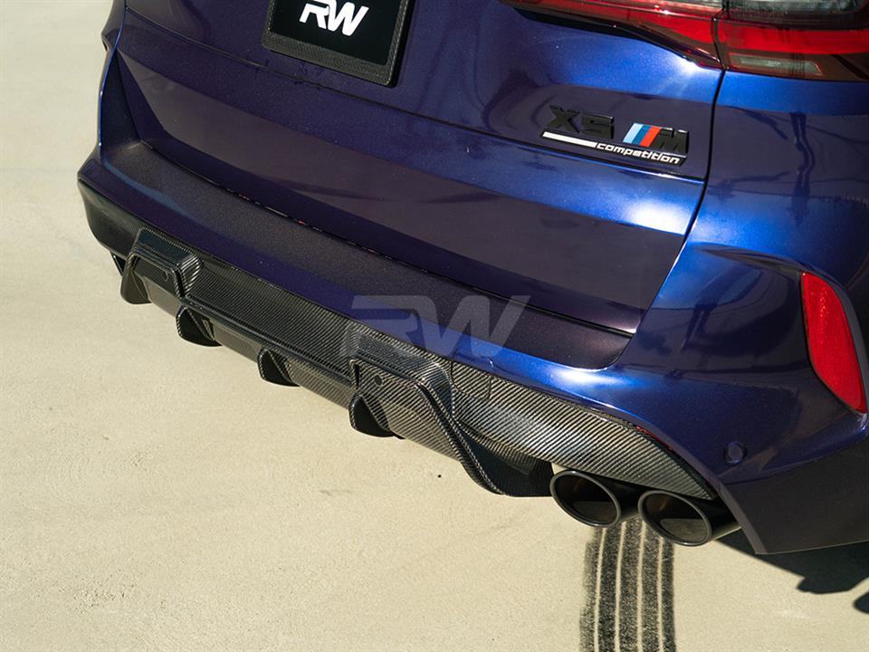 RW Carbon BMW F95 X5M/F96 X6M RWS Carbon Fiber Diffuser-Exterior-Silicon Valley Bimmer