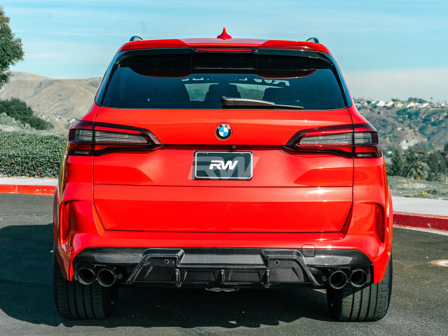 RW Carbon BMW F95 X5M/F96 X6M RWS Carbon Fiber Diffuser-Exterior-Silicon Valley Bimmer