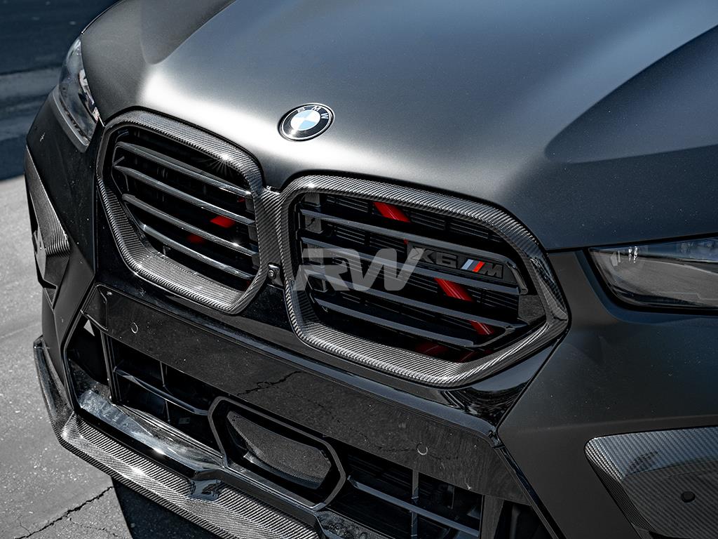 RW Carbon BMW F95/F96 LCI Carbon Fiber Grille Surrounds-Exterior-Silicon Valley Bimmer