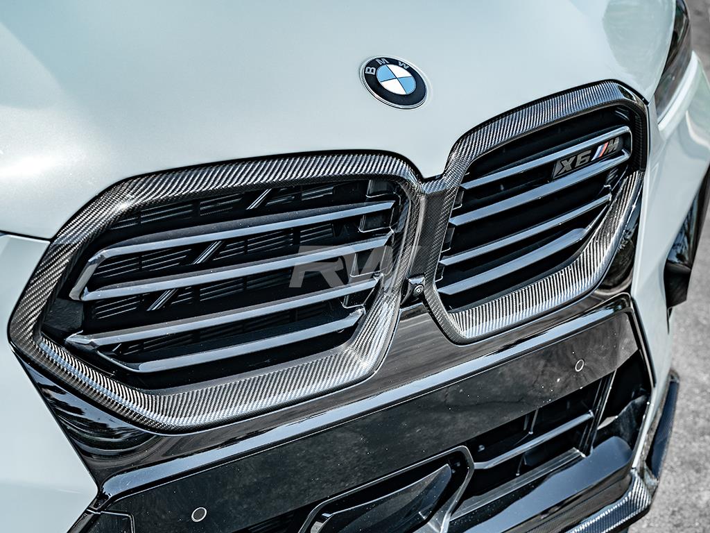 RW Carbon BMW F95/F96 LCI Carbon Fiber Grille Surrounds-Exterior-Silicon Valley Bimmer