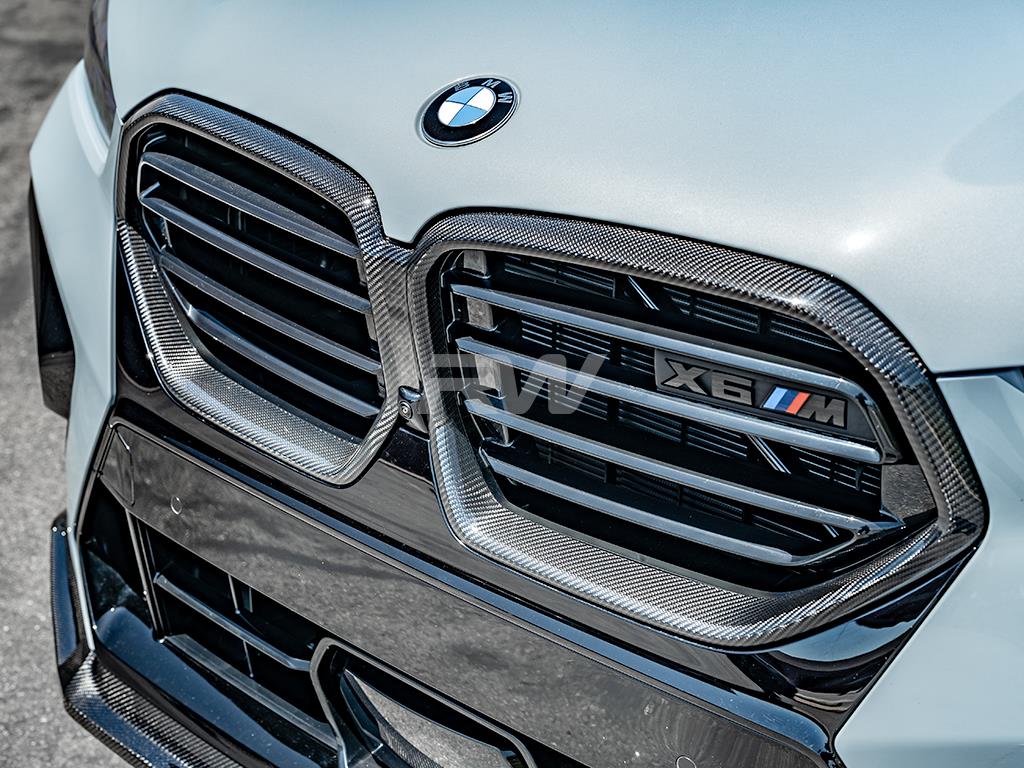 RW Carbon BMW F95/F96 LCI Carbon Fiber Grille Surrounds-Exterior-Silicon Valley Bimmer