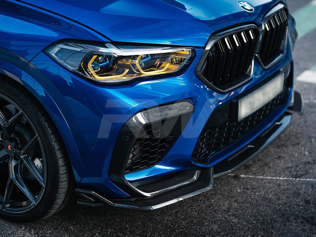 RW Carbon BMW F96 X6M Carbon Fiber DTM Front Lip-Exterior-Silicon Valley Bimmer