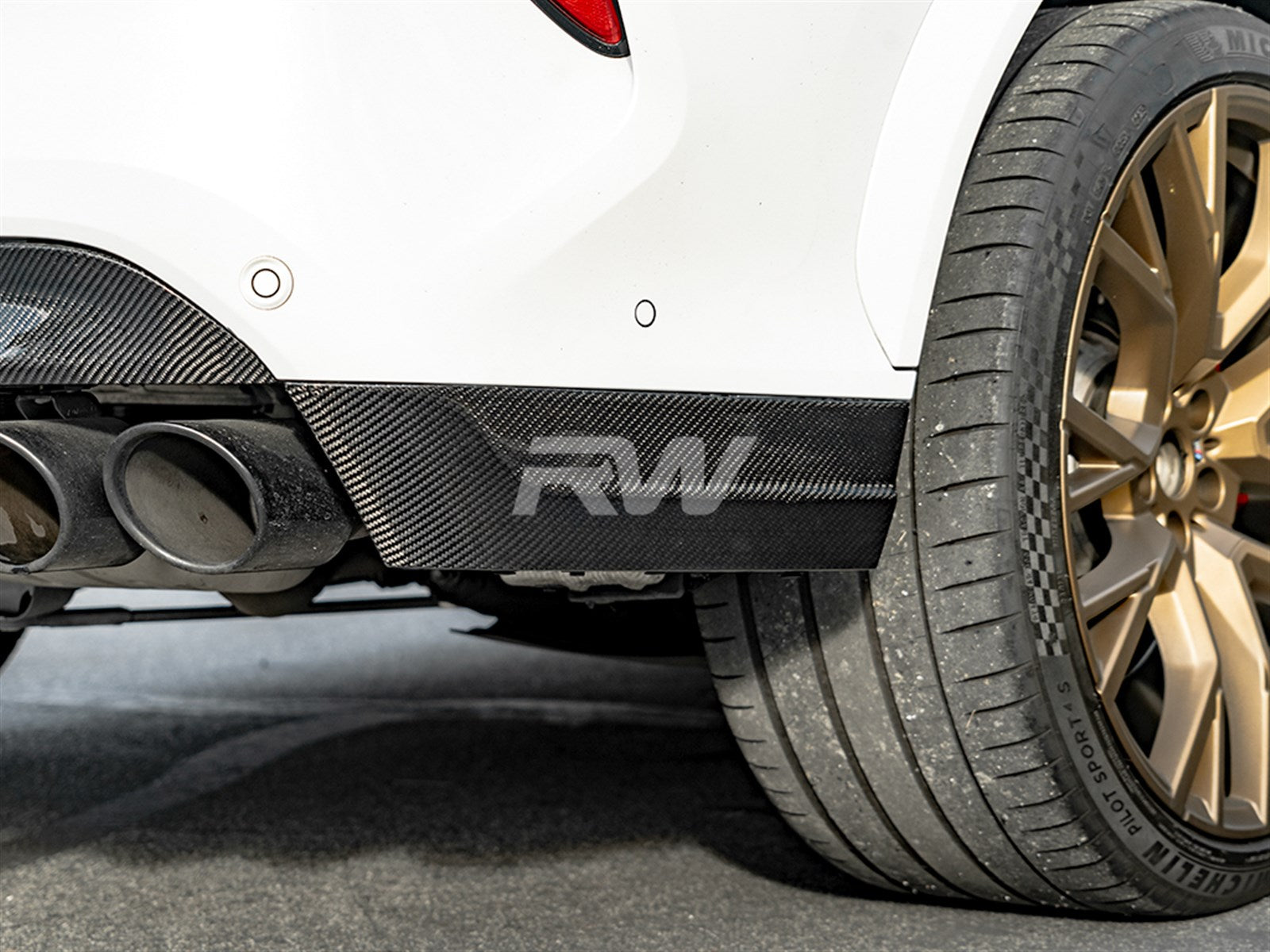 RW Carbon BMW F96 X6M Carbon Fiber Rear Bumper Trim-Exterior-Silicon Valley Bimmer