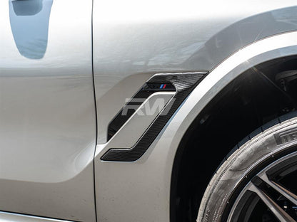 RW Carbon BMW F96 X6M Carbon Fiber Side Vent Covers-Exterior-Silicon Valley Bimmer