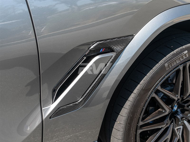 RW Carbon BMW F96 X6M Carbon Fiber Side Vent Covers-Exterior-Silicon Valley Bimmer